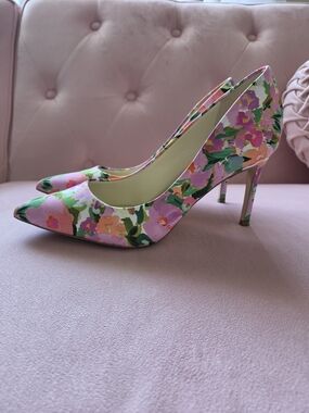 Nine West Pointed-Toe Stiletto Pumps - Pink Floral